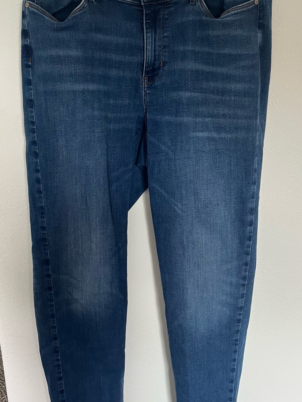J. Jill Mid Wash Boyfriend Jeans in Blue Denim - Picture 1 of 3